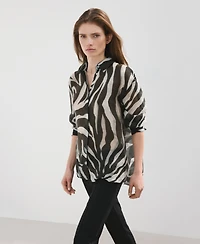 Mango Women's Lyocell Printed Shirt
