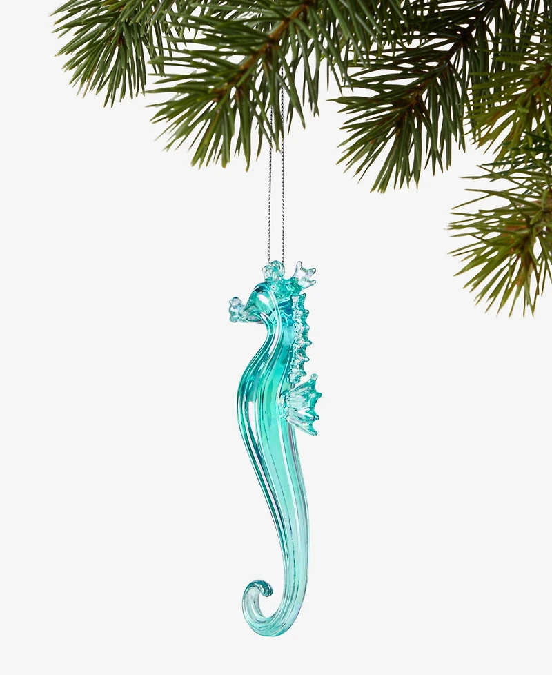 Holiday Lane Seaside Blue Seahorse Ornament, Exclusively at Macy's