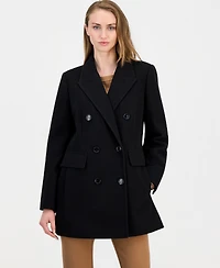 Anne Klein Petite Double-Breasted Peacoat