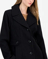 Anne Klein Women's Single-Breasted Peacoat, Created for Macy's