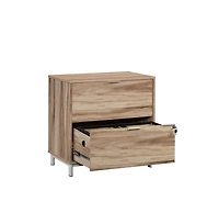 Sauder Bergen Circle File Cabinet, Kiln Acacia finish