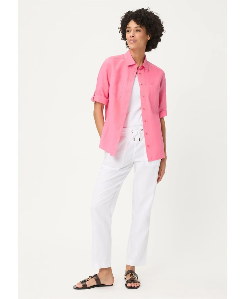 Olsen Women's Linen-Cotton Shirt