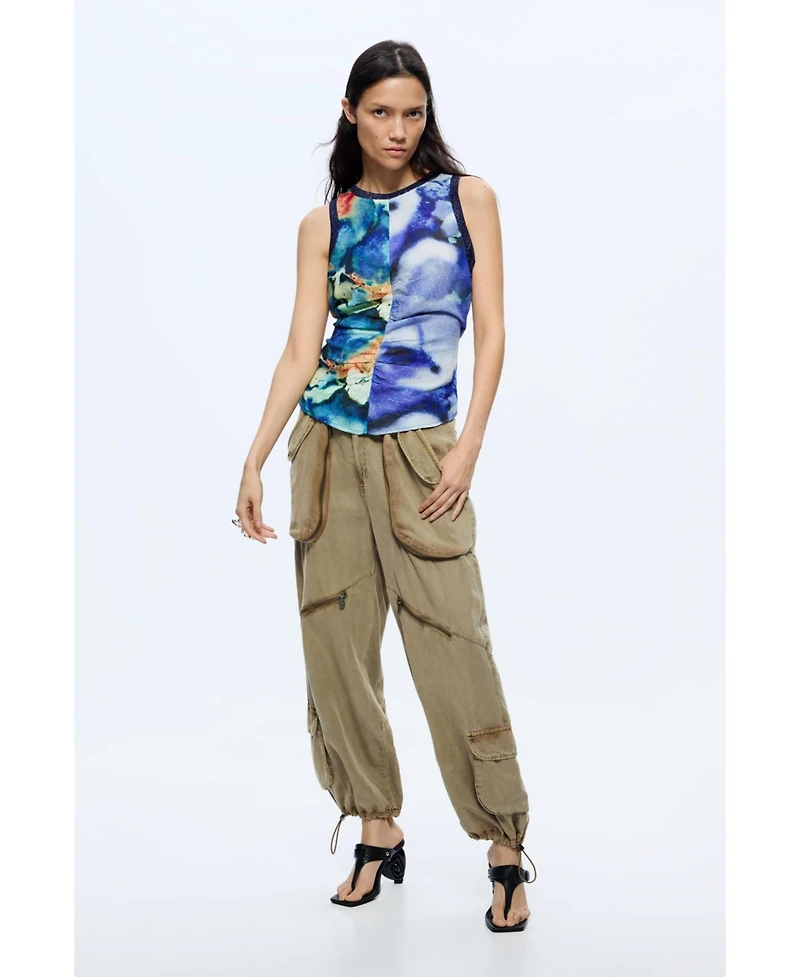 Desigual Women's Printed Sleeveless Blouse