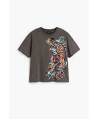 Desigual Women's Tiger T-Shirt 100% Cotton