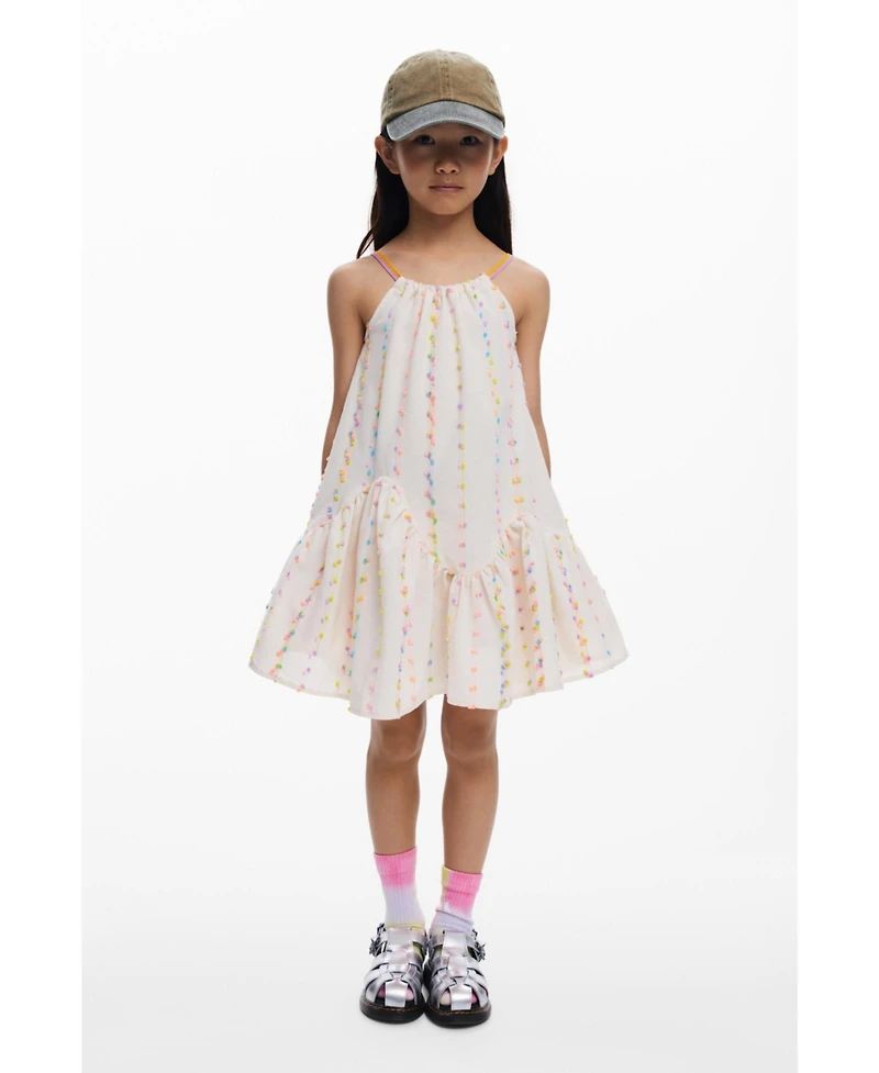 Desigual Girls Girls's Strappy dress with pompoms