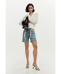 Desigual Women's Embroidered denim shorts