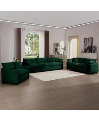 Streamdale Furniture Corduroy 3-Piece Oversized Sectional Sofa with 2-Seater and 3-Seater