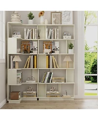 Streamdale Furniture 2-Pc L+I Corner Bookcase Set, Space Saving