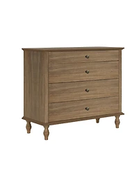 Streamdale Furniture 4-Drawer Chest with Solid Wood Foot
