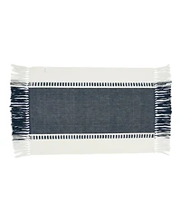 Saro Lifestyle Tassel Trimmed Stripe Placemats, Set of 4
