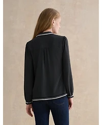 Hobbs London Women's Valerie Tie-Neck Blouse