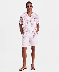 Club Room Men's Petal Paisley Silk Blend Short Sleeve Shirt, Macy's Exclusive - Print