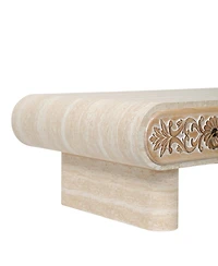 Streamdale Furniture Solid Wood Coffee Table with Flower Drawer