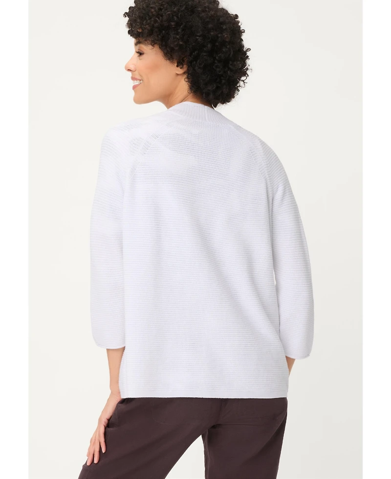 Olsen Women's Rib Knit Open Front Cardigan