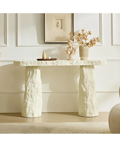 Streamdale Furniture Modern Fiberglass Console Table with Irregular Legs