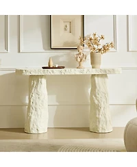 Streamdale Furniture Modern Fiberglass Console Table with Irregular Legs
