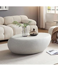 Streamdale Furniture Fiberglass Elliptical Coffee Table Set