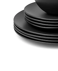 Abode Homewares Coupe Wheat 12-Piece Dinnerware Set, Service For 4