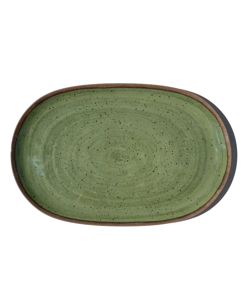 Abode Homewares Retreat Pottery 10.9" Melamine Oval Platter
