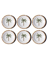 Abode Homewares Rainforest Palm NewWave Melamine Salad Plates, Set of 6