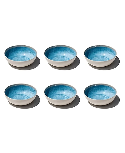 Abode Homewares Coastal Reactive NewWave Melamine Bowls, Set of 6
