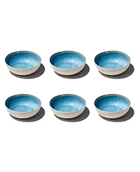 Abode Homewares Coastal Reactive NewWave Melamine Bowls, Set of 6