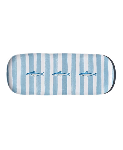 Abode Homewares Sardinia Melamine 6.9" Stripe Serving Platter