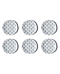 Abode Homewares Kashmir NewWave Melamine Salad Plates, Set of 6