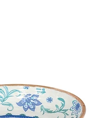 Abode Homewares Rio Turquoise Floral Melamine Oval Serve Bowl