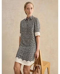 Hobbs London Women's Marciella 3/4 Sleeve Printed Mini Dress