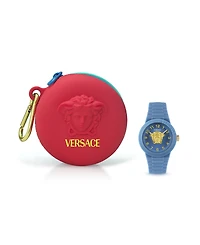 Versace Kid's V-Pop Blue Silicone Strap Watch 34mm