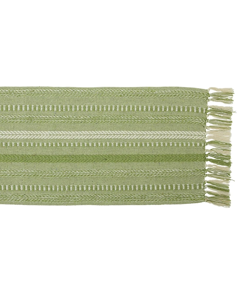 Design Imports Braided Stripe Textured Table Runner