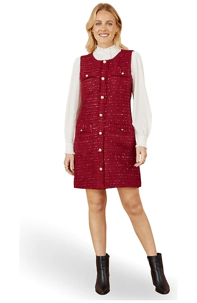 Yumi Women's Boucle Tunic Dress