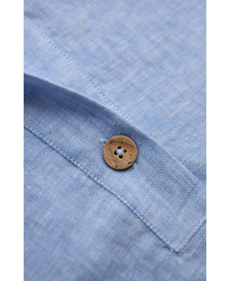 Celtic & Co. Women's Collared Popover Linen Blouse