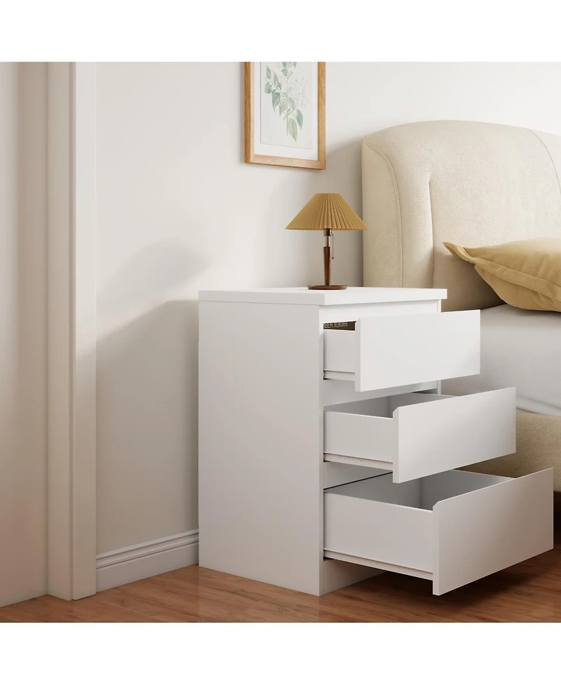 Streamdale Furniture 19.7 3-Drawer Nightstand/Side Table