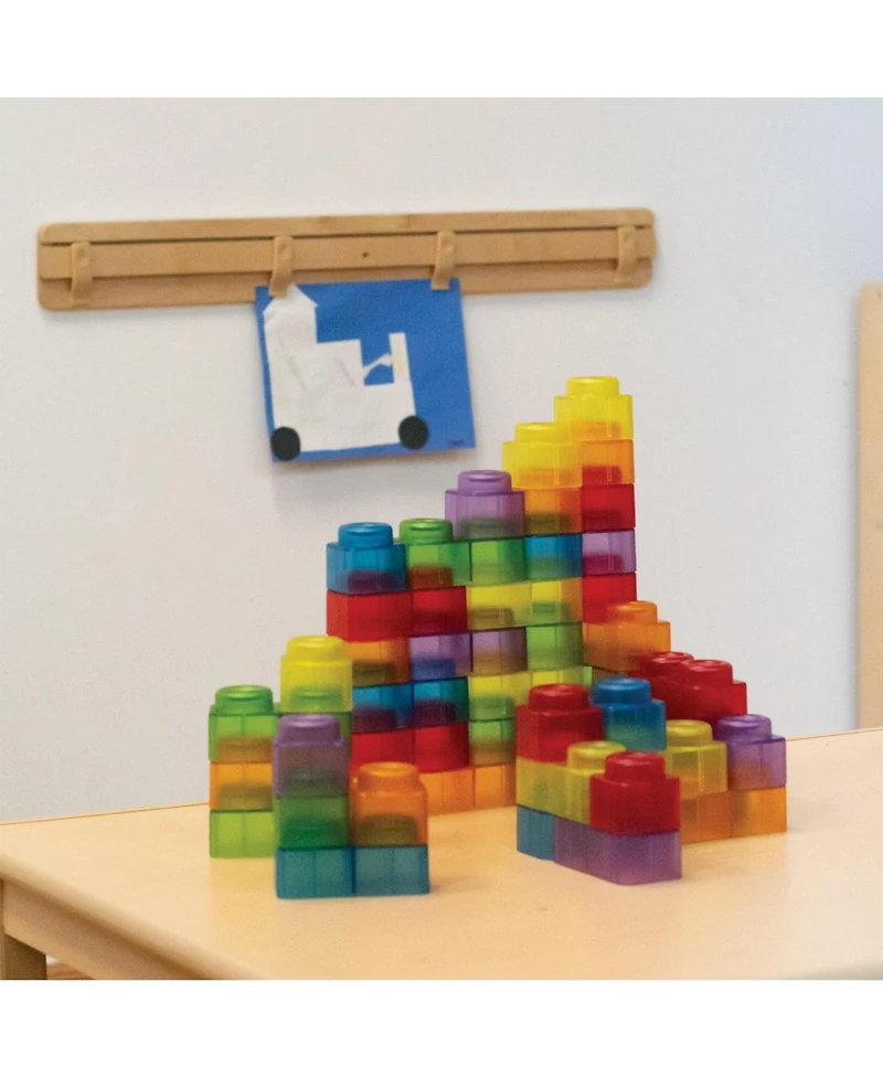 Kaplan Early Learning Translucent Soft Blocks - 80 Pieces