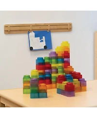 Kaplan Early Learning Translucent Soft Blocks - 80 Pieces