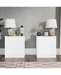 Streamdale Furniture 2-Drawer Nightstand with Handle-Free Design