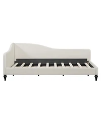 Streamdale Furniture Linen L-Shaped Daybed with Wood Legs