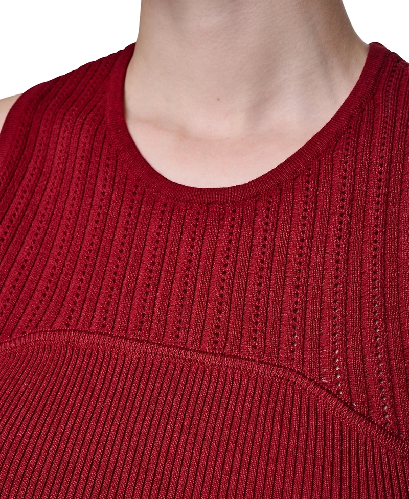 Dkny Women's Yoke Detail Sleeveless Sweater