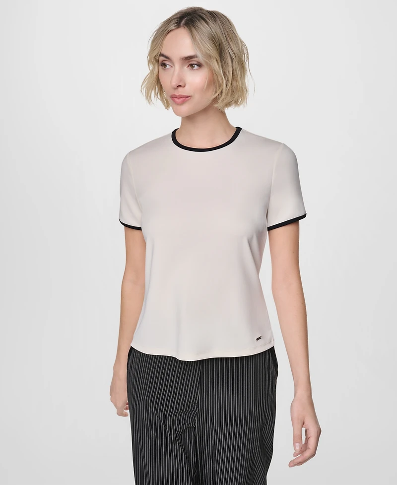 Dkny Women's Crewneck Short-Sleeve Top