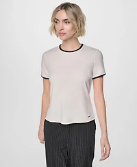 Dkny Women's Crewneck Short-Sleeve Top