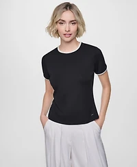 Dkny Women's Crewneck Short-Sleeve Top
