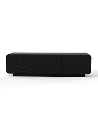 Streamdale Furniture Tv Console with Spiral Wave Design, Storage Cabinet & 2 Drawers