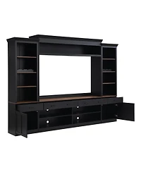 Streamdale Furniture Farmhouse Entertainment Center Bookshelf Rack