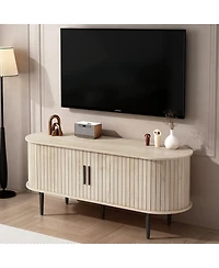 Streamdale Furniture Modern Tv Stand with Storage and Sliding Door
