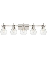 Possini Euro Design Possini Euro Danvers 35 1/4"Wide Brushed Nickel 5-Light Bath Light