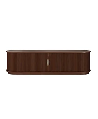 Streamdale Furniture Rustic Farmhouse Tv Stand Sliding Doors and Drawer