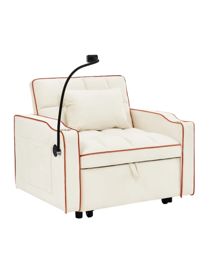 Streamdale Furniture Versatile Foldable Sofa Bed, 3 Lengths, Usb