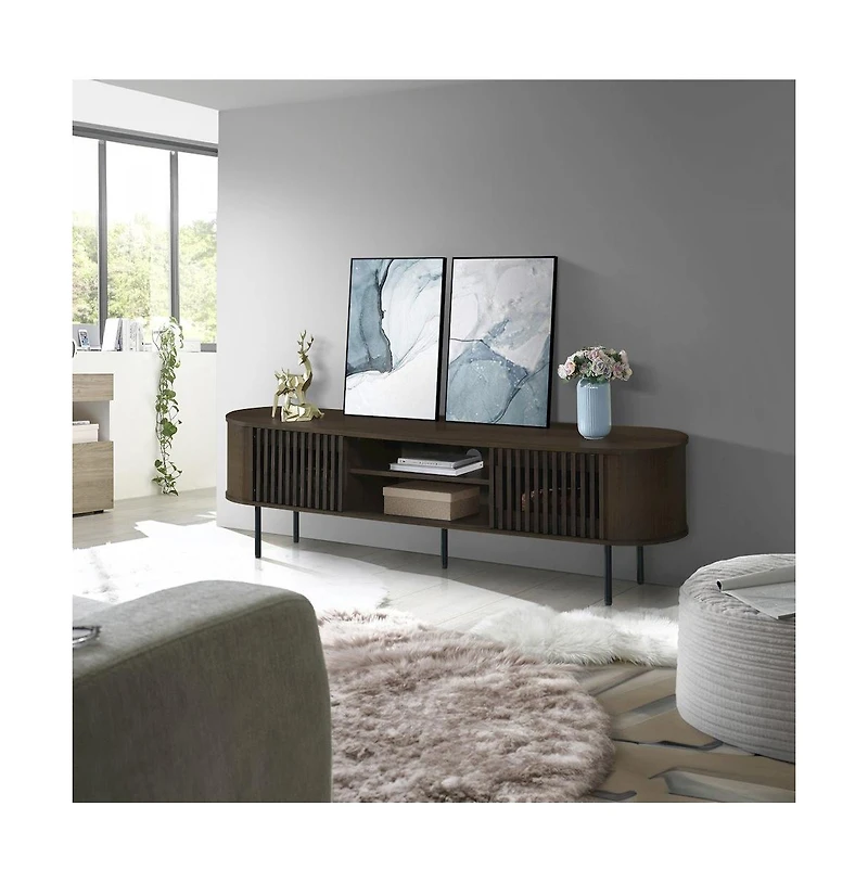 New Classic Furniture Brax Walnut Tv Stand